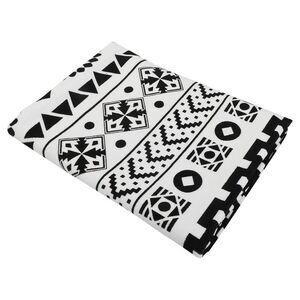 Beach Bath Towel Geometry Pattern Design Black White 59"x30"